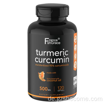 Tumererische Wurzel -Extrakt -Gehirngesundheit Tumereric Curcumin Softgel